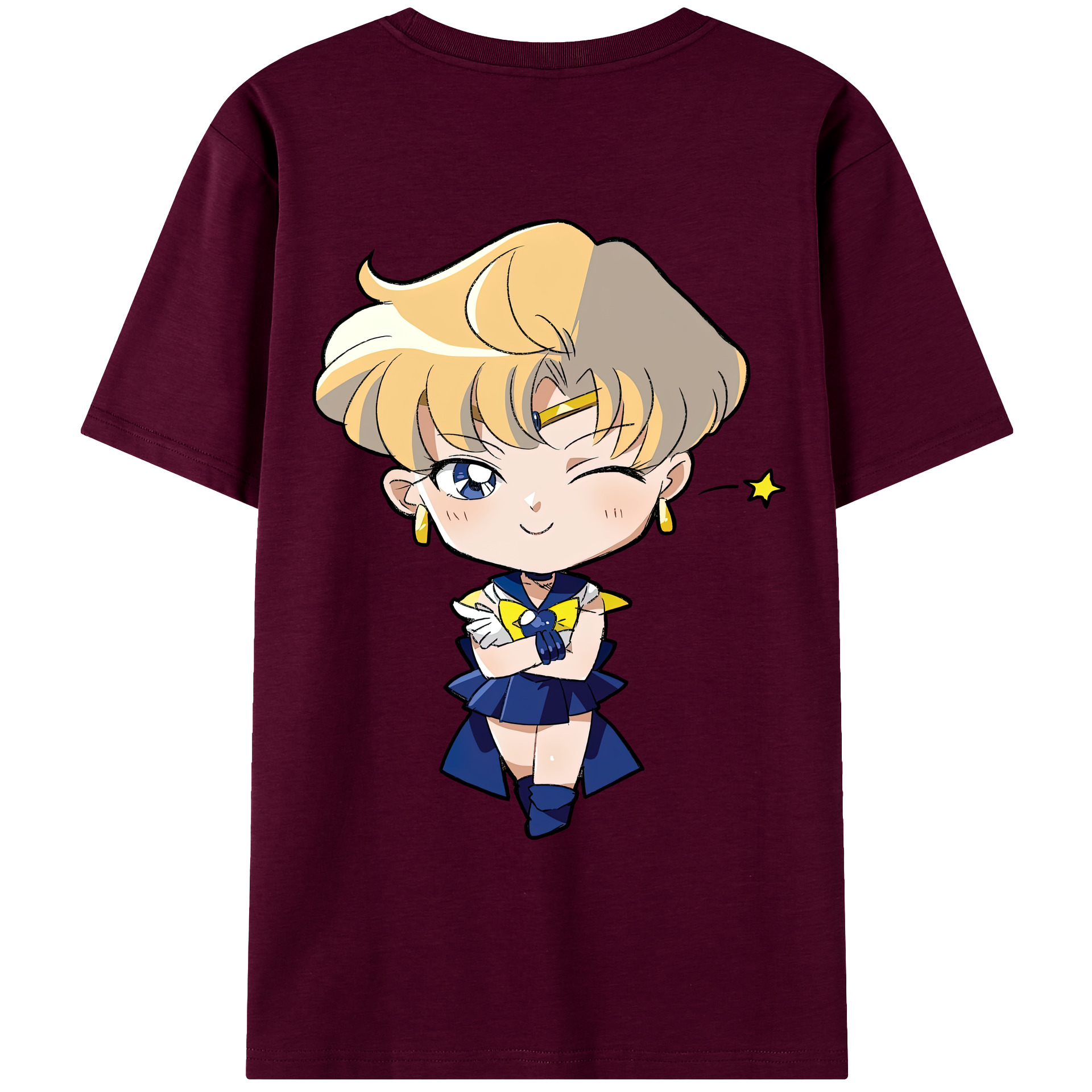 （画像用） 美少女戦士セーラームーン 天王はるか Sailor Moon Tenoh Haruka レディース半袖Tシャツ(バックプリント)